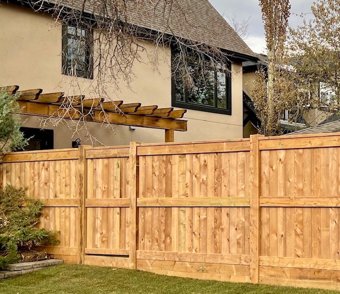 Custom-built privacy fence